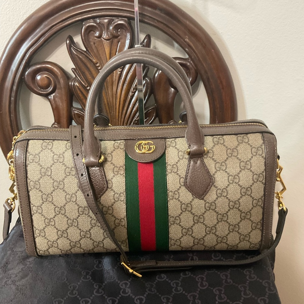Gucci Ophidia supreme Brown and Green Women's Bag